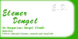 elemer dengel business card